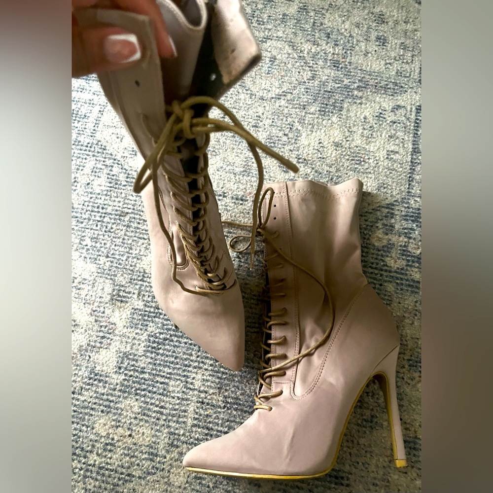 Lace up booties